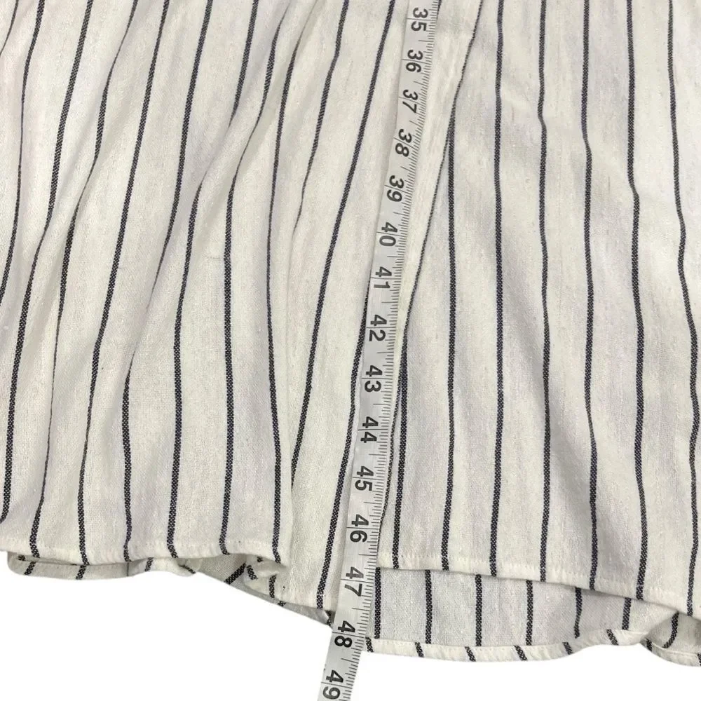 Billabong Robe Life White and Black Plunge Neck Striped Dress small - Picture 6 of 15
